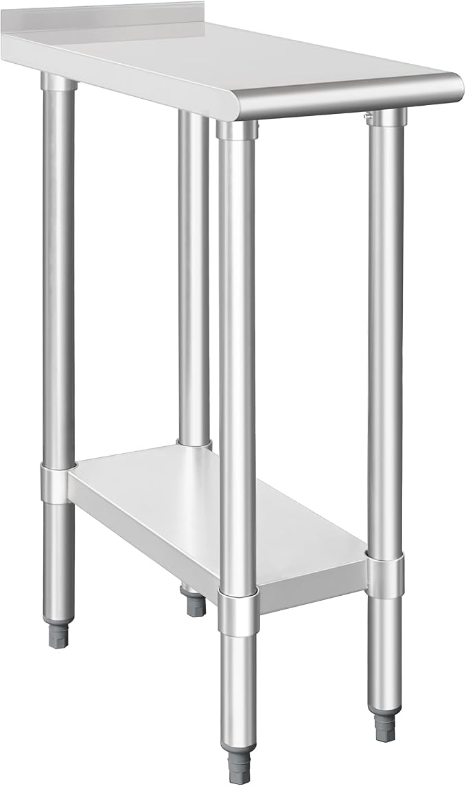 HARDURA Stainless Steel Commercial Work Table Prep Work Metal Table 24×12 Inches by HARDURA