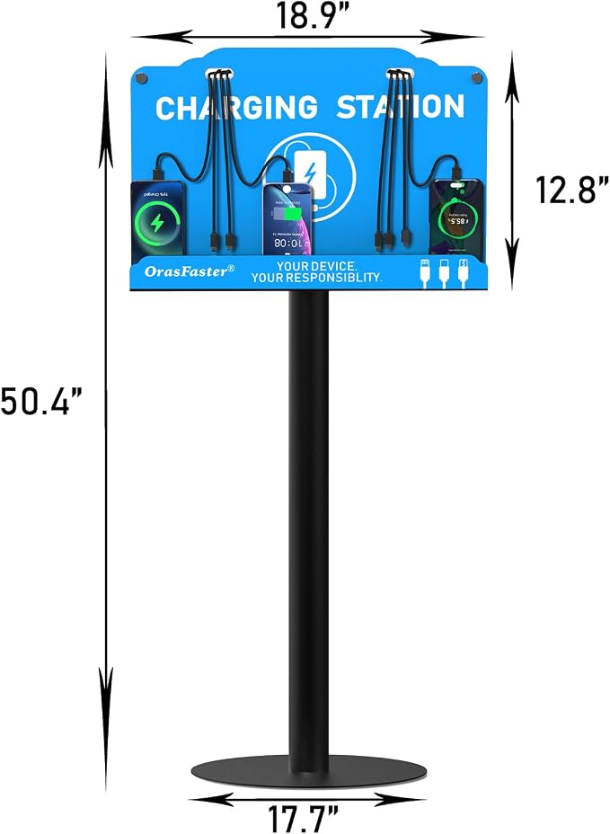 Floor Standing Cell Phone Charging Station Multi-Device Station - Image 2