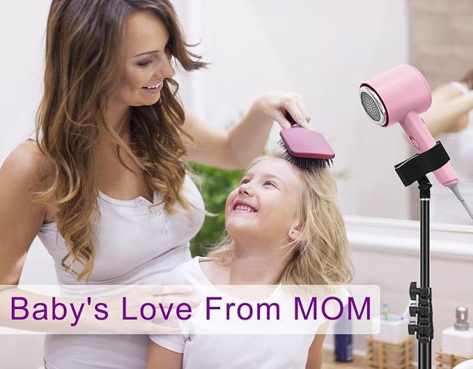 Purple River Hair Dryer Stand Black 20-63 Inch Adjustable Blow Dryer Holder - Image 4