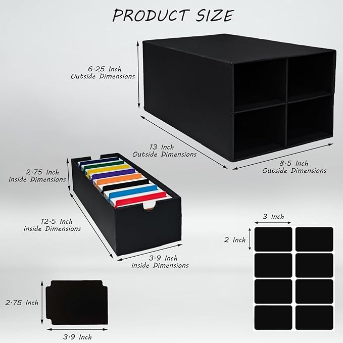 4 Sets Trading Card Storage Boxes, Includes 16-750 CT Boxes & 64 Dividers - Image 2