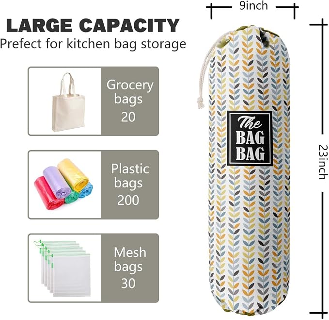 E-1 Leafage Grocery Bag Holder & Organizer - Image 2