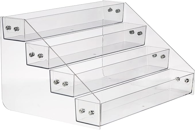 Acrylic Spice Rack, Tiered Spice Rack Shelf Seasoning Organizer by Kihor