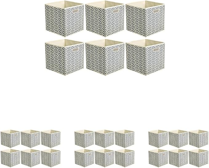 Amazon Basics Collapsible Cube Storage Organizer Bins, 10.5 x 10.5 x 11 inches by AmazonBasics