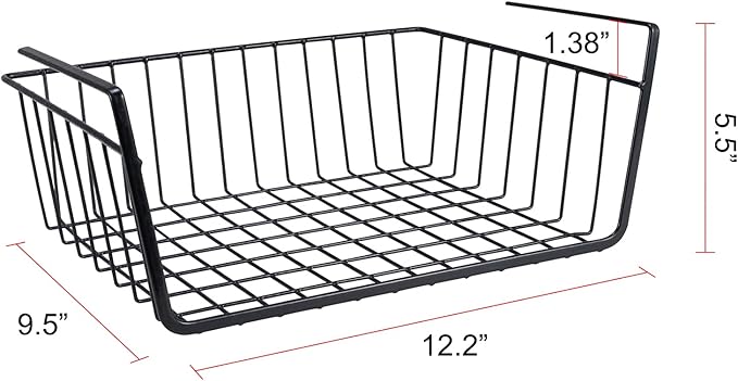 Undershelf Storage Basket Under Shelf Wire Basket Household Metal Under Shelf - Image 6