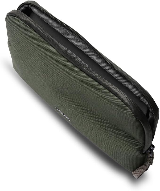 Olive Expandable Desk Storage Pouch – Fold-Down Access Panel, Pen Loop - Image 8