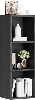 oneinmil Small Narrow Bookshelf, 3-Tier Cube Display Rack, Modern Corner by oneinmil