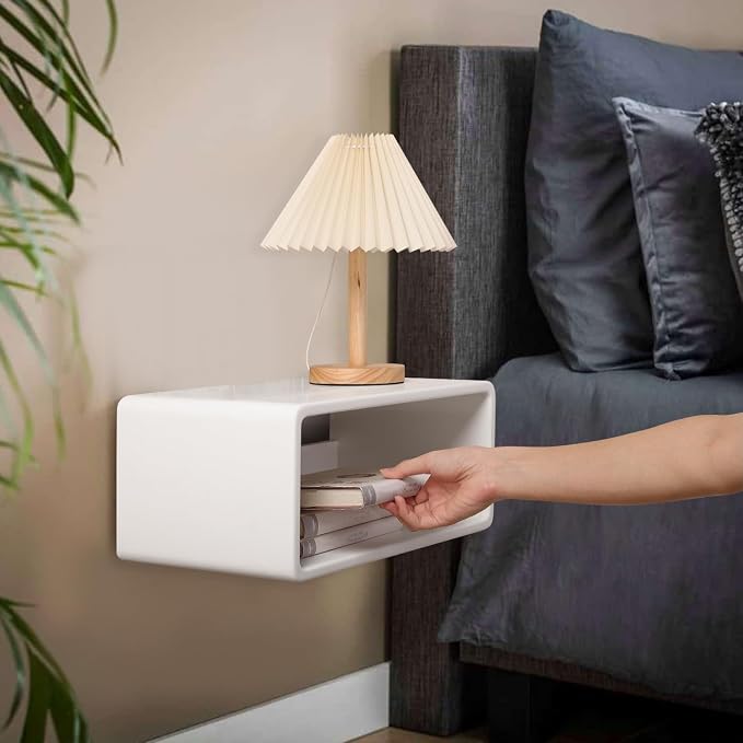 Floating Nightstand Wooden, Bedside Table, Nightstand Shelf, Wall Mounted - Image 6