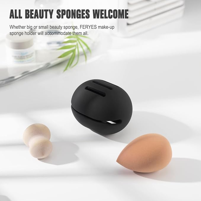 FERYES 2 PCS Makeup Sponge Holder – Shatterproof Eco-Friendly Silicone Beauty - Image 7