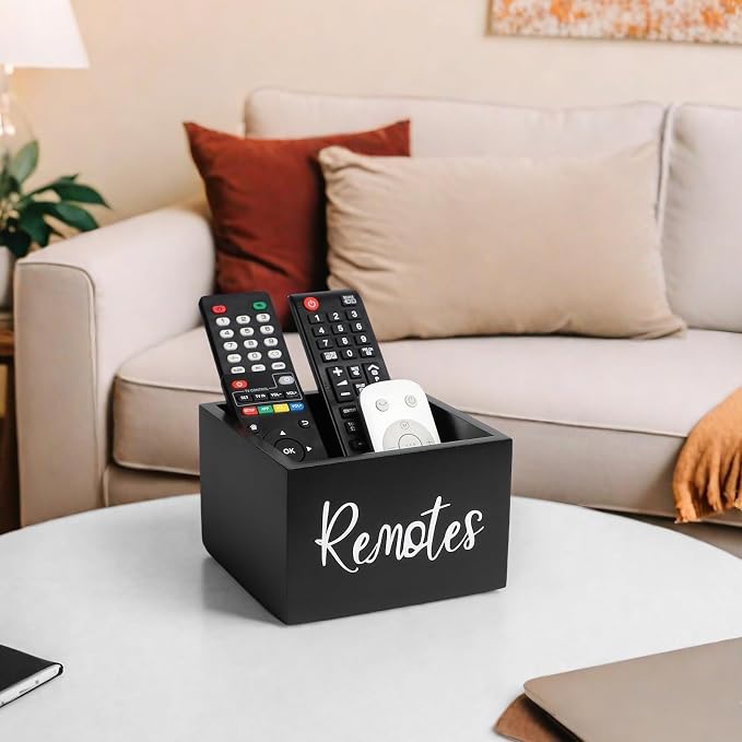 Wood Remote Control Holder, TV Remote Control Organizer - Image 7