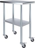 AmGood 30" x 18" Stainless Steel Work Table by AmGood