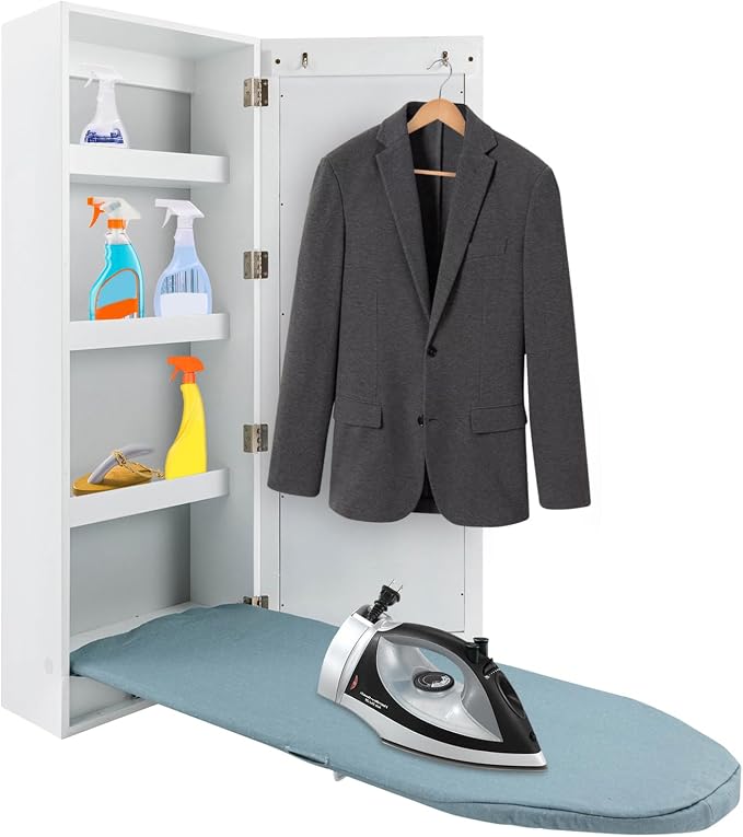 Wall Mounted Ironing Board Cabinet, Built-in Foldable Ironing Board, Wall by Unknown