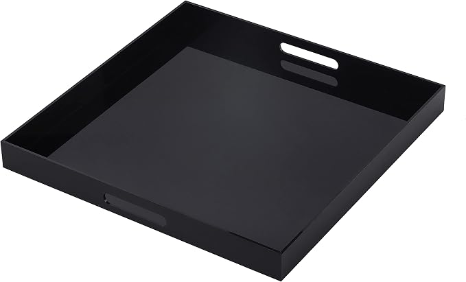Black King Size Large Acrylic Serving Tray by DesignwithPracticality