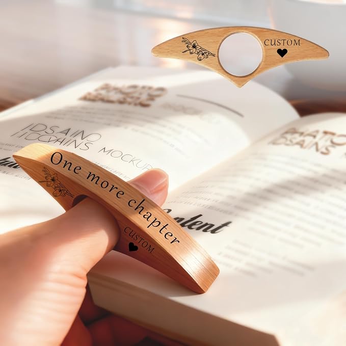 Personalized Book Page Holder Engraved Text by Unknown