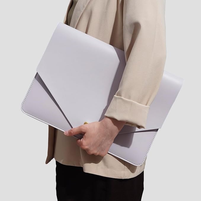 PU Leather Laptop Sleeve 16 Inch Compatible - Image 4