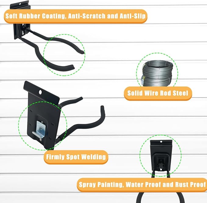 Adjustable Slatwall Hooks, Lockable Slatwall Weedeater & String Trimmer Hanger - Image 6
