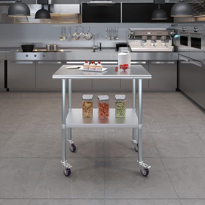 AmGood 36" Long x 24" Deep Stainless Steel Table - Image 9