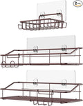 Nieifi Shower Caddy Shelf with Hooks Storage Rack Organizer Adhesive Stainless by Nieifi