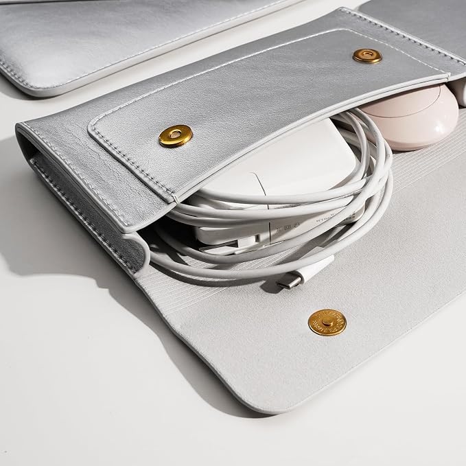 PU Leather Laptop Sleeve Compatible - Image 4