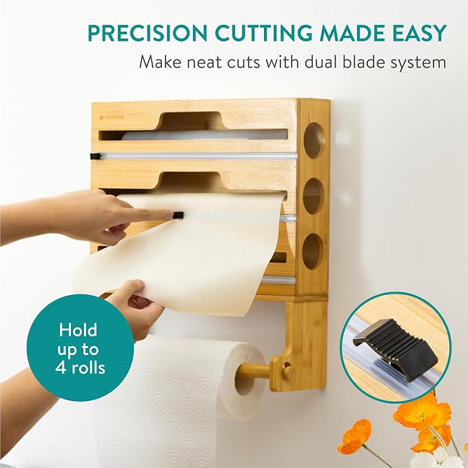 Navaris 4 in 1 Plastic Wrap Dispenser - Image 4