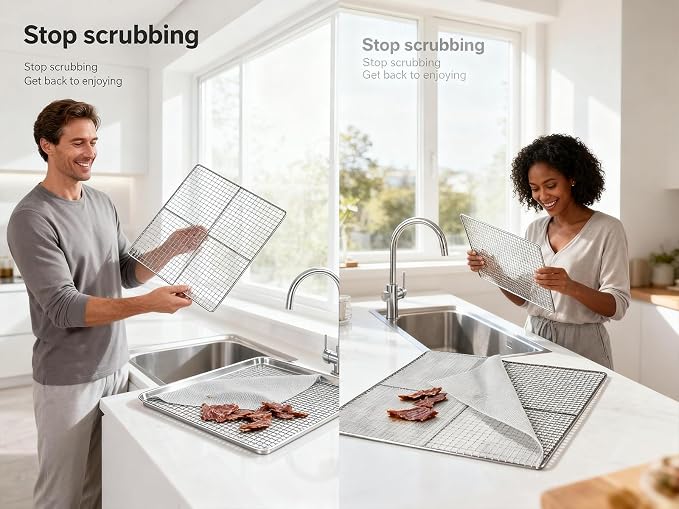 Mesh Silicone Dehydrator Sheets, 10x10 in 10 Pcs/Sets - Image 5