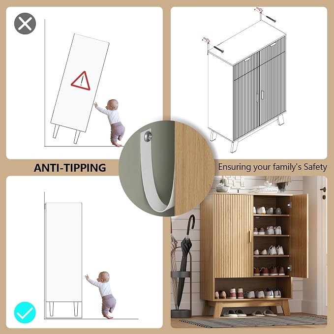 Shoe Cabinet Storage for Entryway - Image 6