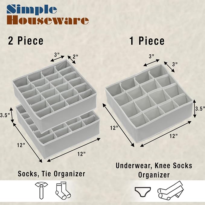 Simple Houseware Sock Drawer Organizer - Image 2