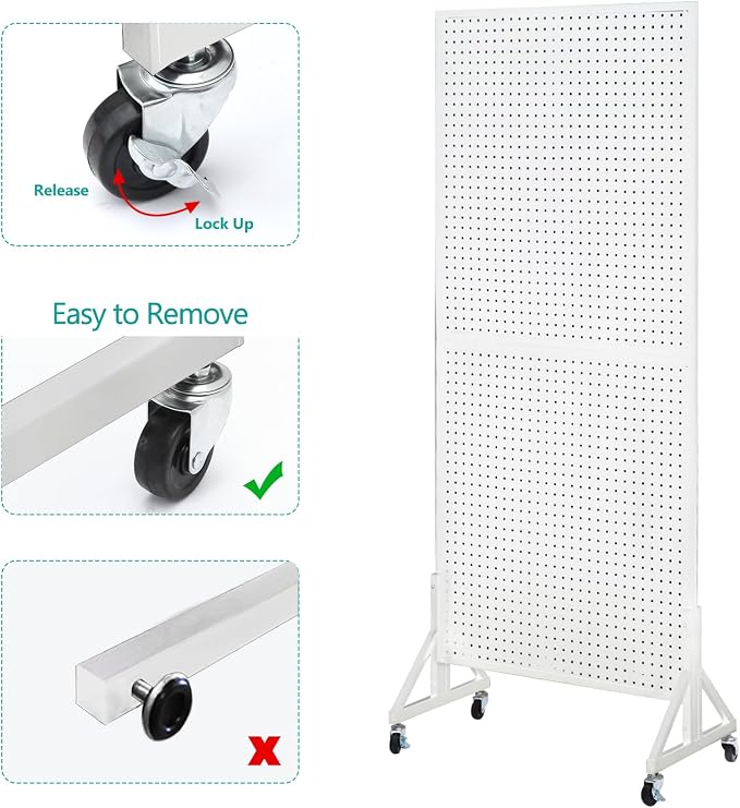 Eastern Tree 2.5'x 6' Metal Pegboard Display Stand - Image 6