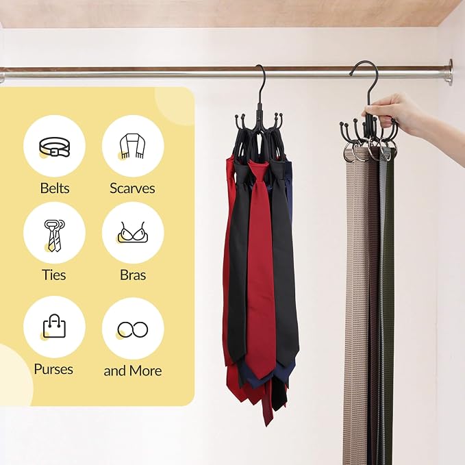 2 Pack Belt Hanger, Space Saving Belt Organizer - Image 4