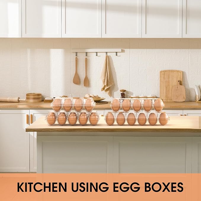 180 Pack Egg Cartons Cheap Bulk 12 Count Clear Plastic Egg Containers - Image 5