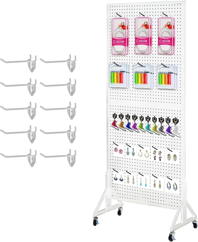 Eastern Tree 2.5'x 6' Metal Pegboard Display Stand by EasternTree