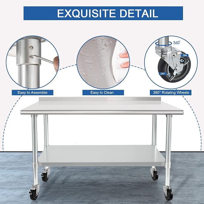 HARDURA Stainless Steel Table 30 x 48 Inches - Image 5