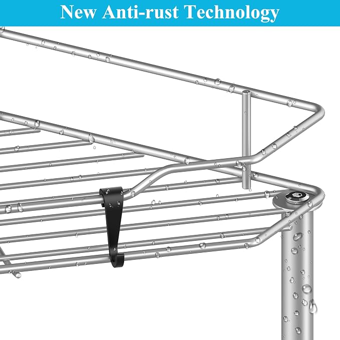 4 Tier Floor Standing Corner Shower Caddy Organizer Shelf - Image 3