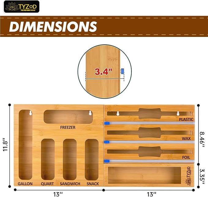 9-in-1 Bamboo Storage Bag Organizer - Image 2