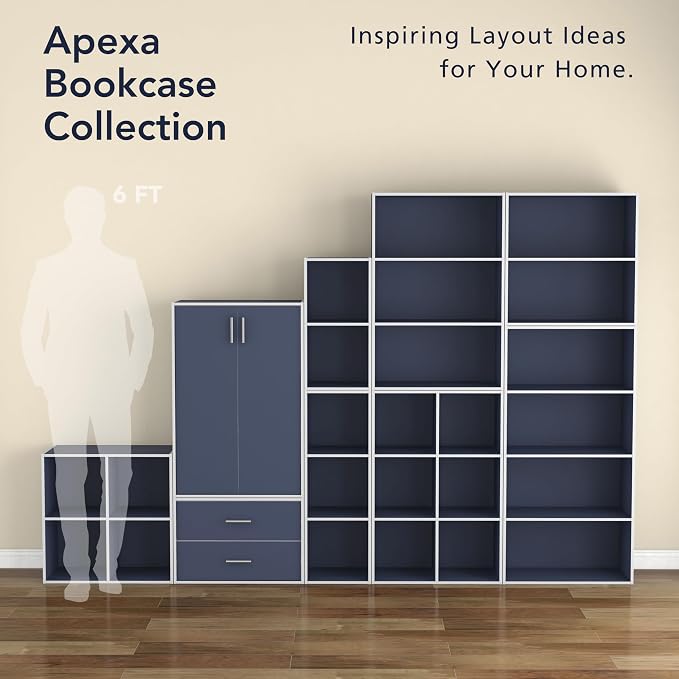 Homes: Inside + Out Apexa 3-Tier Stackable Wood Bookcase - Image 10