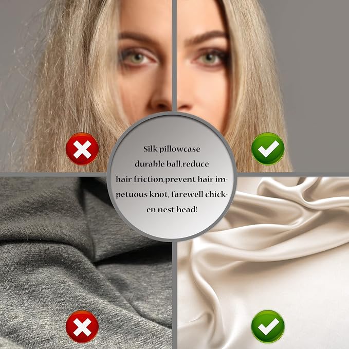 Silk Pillowcase for Hair and Skin, Breathable and Sliky 100% Standard Size - Image 5