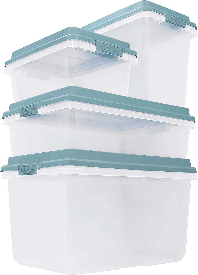 Hefty HI-RISE 40 Qt Stackable Storage Bins - Image 10