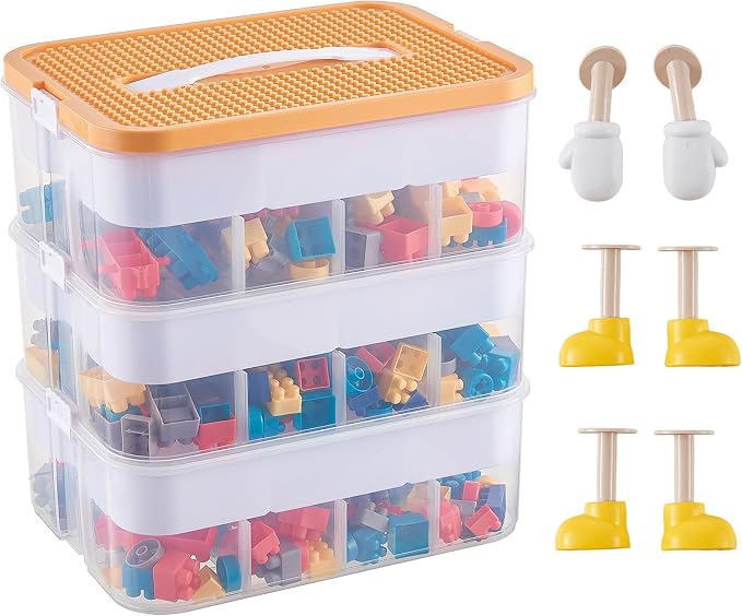 Organizers Storage Box for lego: Plastic Stackable Storage Case by UFORU