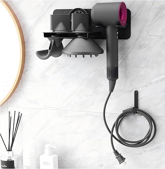Hair Dryer Wall Mount Holder Compatible - Image 6
