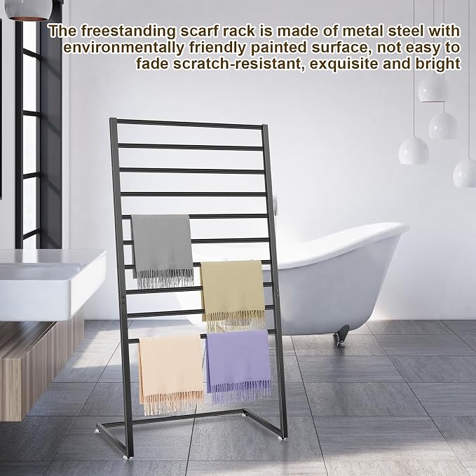 Hijab Organizer, 10 Tier Metal Scarf Holder Organizer, Freestanding Scarf Shawl - Image 5