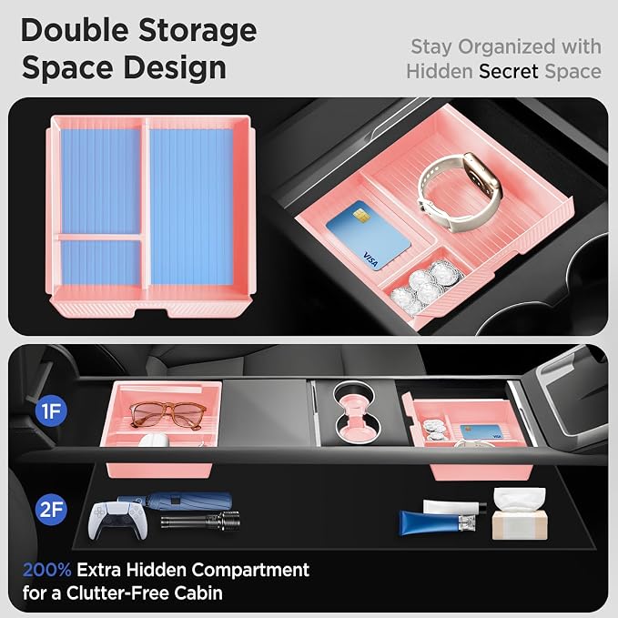 Center Console Organizer Tray for Tesla Model Y Juniper Accessories 2025 - Image 3