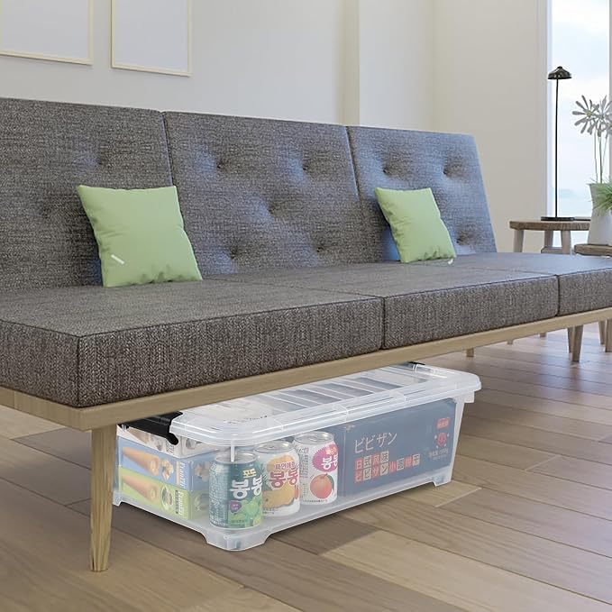 Saedy 20 L Clear Under Bed Storage Bins - Image 5