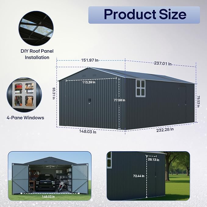 Outdoor Storage Shed 13x20 FT, Sheds & Outdoor Storage Clearance - Image 2