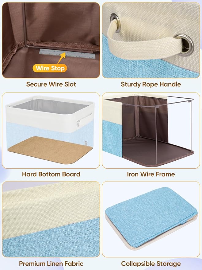 BALEINE 4 Pack Fabric Storage Bins - Image 6