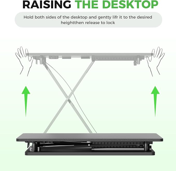 Standing Desk Converter Adjustable Height, 25.16" × 15.75" Height Adjustable - Image 8