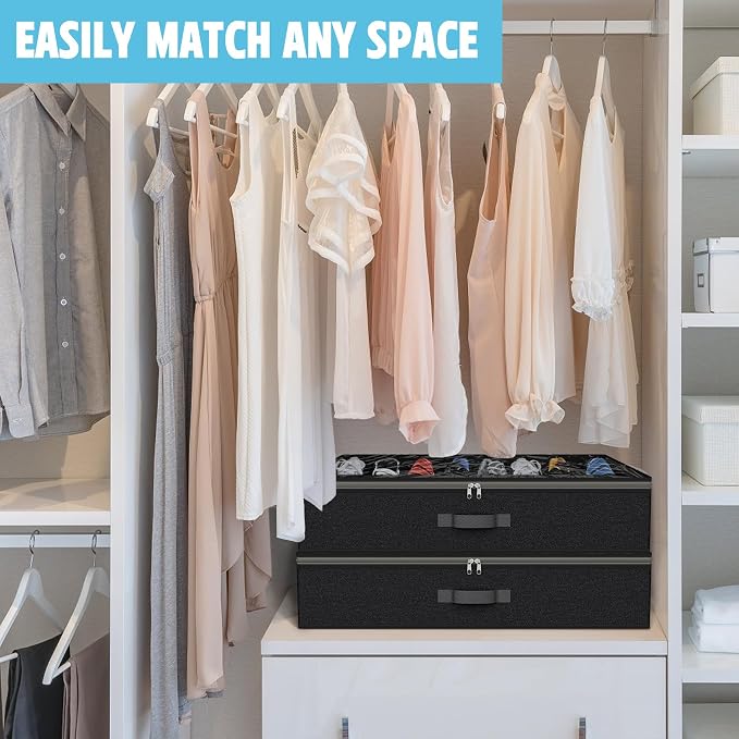 2 Pack Under Bed Shoe Storage Organizer - Image 6