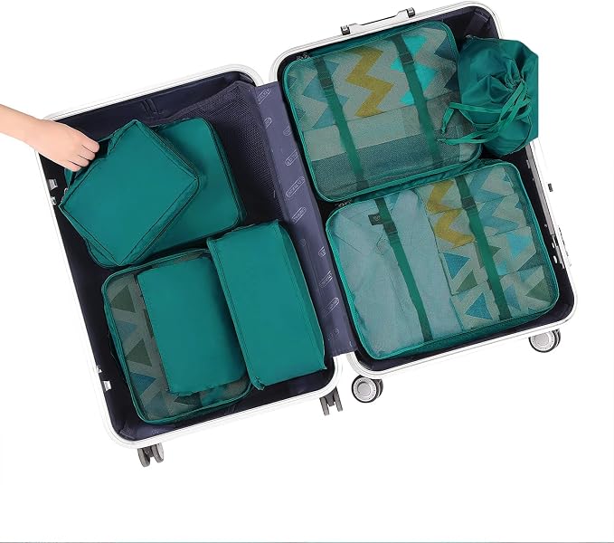 BAGAIL 8 Set Packing Cubes Luggage Packing Organizers - Image 7