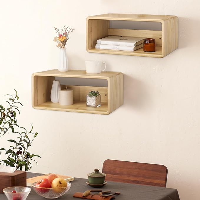 Floating Bedside Table, Wall Mounted Nightstand，Wood Bedside Shelf, Floating - Image 7