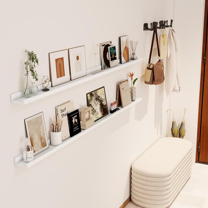 Axeman 72 Inch White Floating Shelves - Image 2