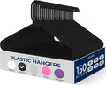 SereneLife 150 Pack Plastic Hangers, Lightweight, Space Saving Clothes by SereneLife