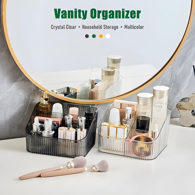 Amber Makeup Organizer, Makeup Brush Holder 8 Cups - Image 6